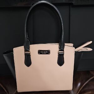 KATE SPADE HAND TOTE, Medium, PINK AND BLACK